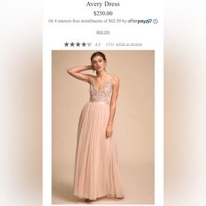 NWT - BHLDN Avery Dress (size US 6 / UK 10 / EU 38)